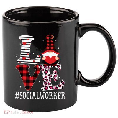 Social Worker Love Women Leopard Appreciation Valentine 11oz C Handle Ceramic Mug