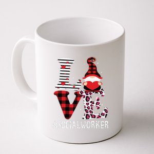 Social Worker Love Women Leopard Appreciation Valentine Coffee Mug