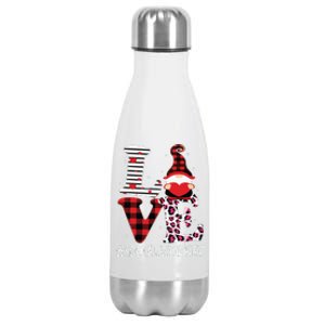 Social Worker Love Women Leopard Appreciation Valentine Stainless Steel Insulated Water Bottle