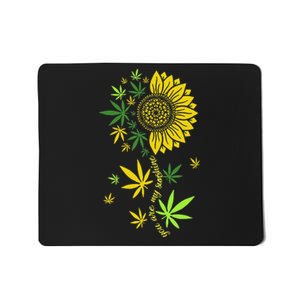 Sunflower Weed Leaf Marijuana Cannabis Mousepad