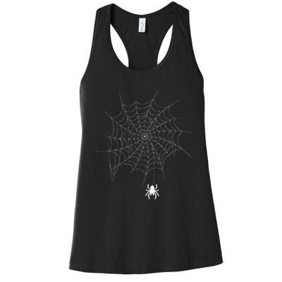 Spider Web Lazy DIY Halloween Costume Spooky Insect Women's Racerback Tank