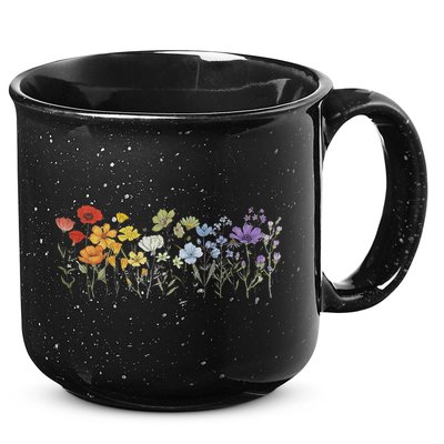 Subtle Wildflowers Lgbtq Month Rainbow Florals 15oz Campfire Ceramic Mug