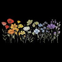 Subtle Wildflowers Lgbtq Month Rainbow Florals Drawstring Bag