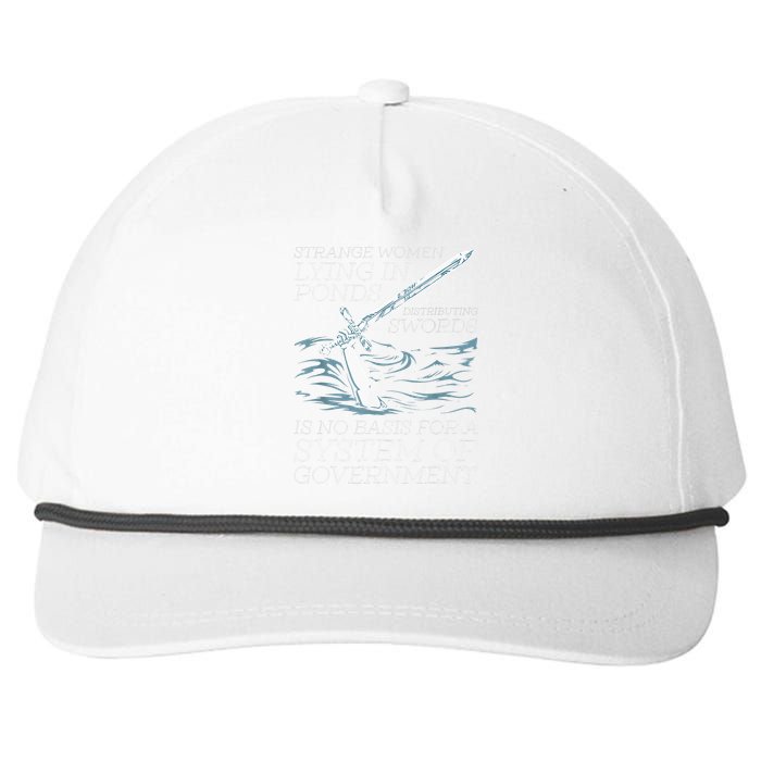 Strange Women Lying In Ponds Distributing Swords Snapback Five-Panel Rope Hat