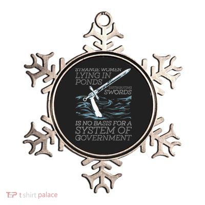 Strange Women Lying In Ponds Distributing Swords Metallic Star Ornament
