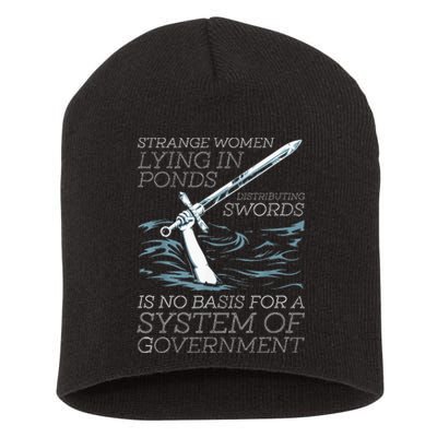 Strange Women Lying In Ponds Distributing Swords Short Acrylic Beanie