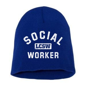 Social Worker Lcsw Social Work Month Funny Gift Cool Gift Short Acrylic Beanie