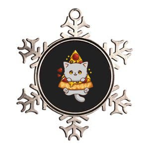 Someday We Ll All Be Dead Existential Dread Kawaii Cat Pizza Metallic Star Ornament