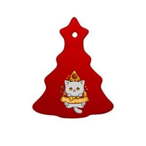 Someday We Ll All Be Dead Existential Dread Kawaii Cat Pizza Ceramic Tree Ornament