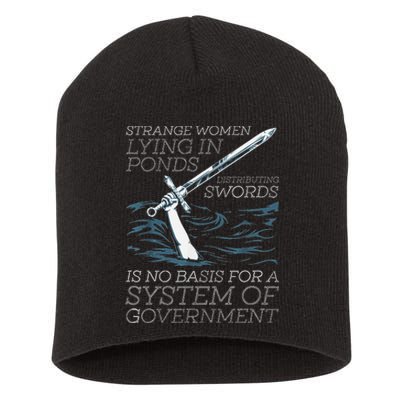 Strange Women Lying In Ponds Distributing Swords Short Acrylic Beanie