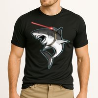 Shark with Laser Beam Premium Cooling Performance Crew T-Shirt