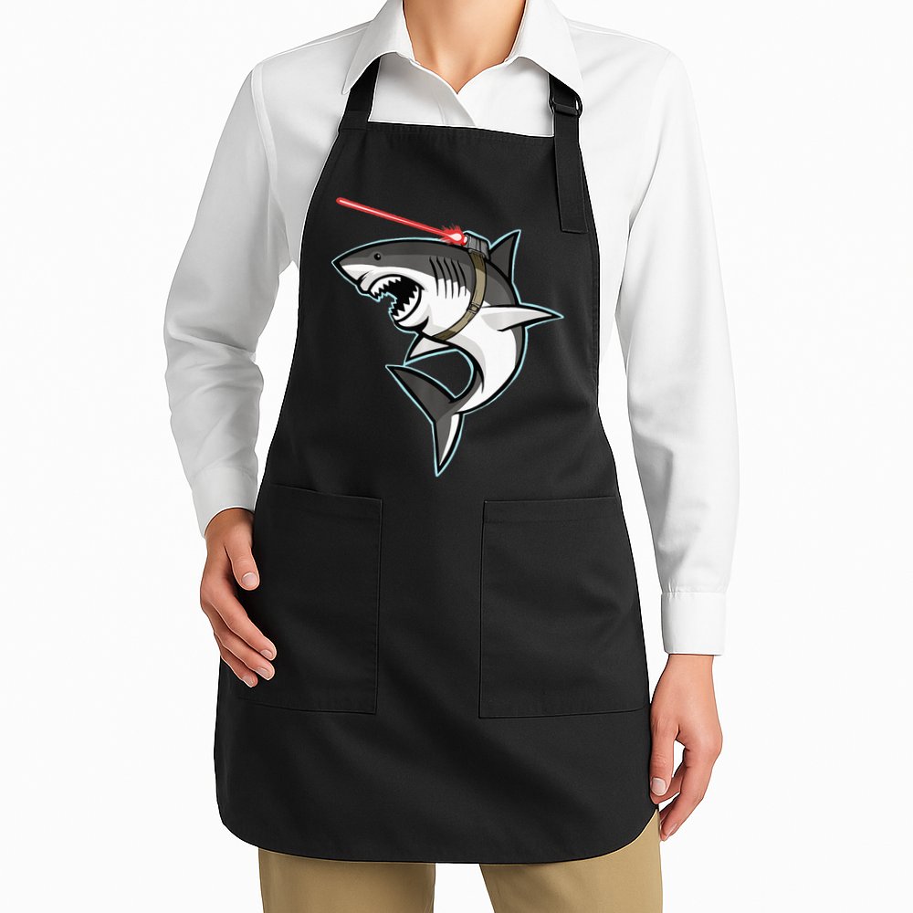 Shark with Laser Beam Premium Apron