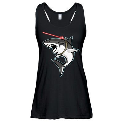 Shark with Laser Beam Premium Ladies Essential Flowy Tank