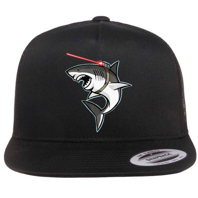 Shark with Laser Beam Premium Flatbill Hat