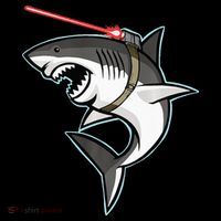 Shark with Laser Beam Premium 16 in Basic Backpack