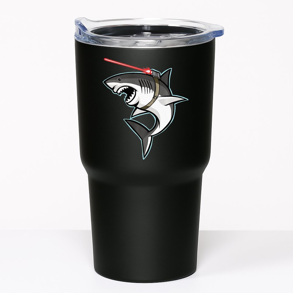 Shark with Laser Beam Premium Tumbler