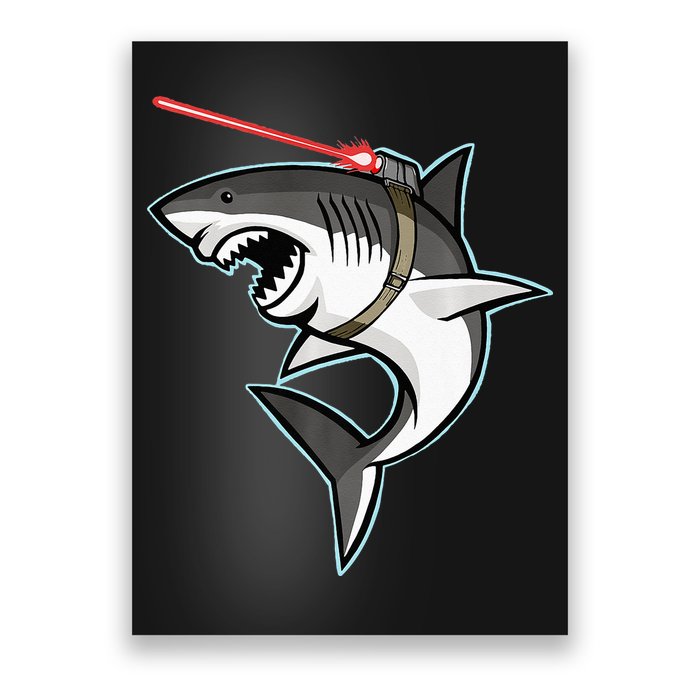 Shark with Laser Beam Premium Poster