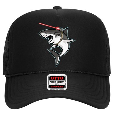 Shark with Laser Beam Premium Trucker Hat