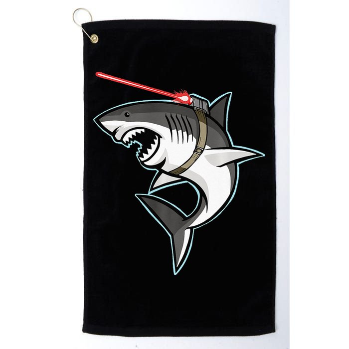 Shark with Laser Beam Premium Golf Towel