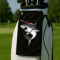 Shark with Laser Beam Premium Golf Towel