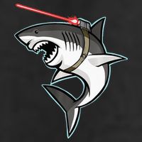 Shark with Laser Beam Premium Golf Towel