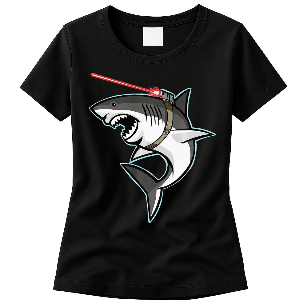 Shark with Laser Beam Premium Womens T-Shirt