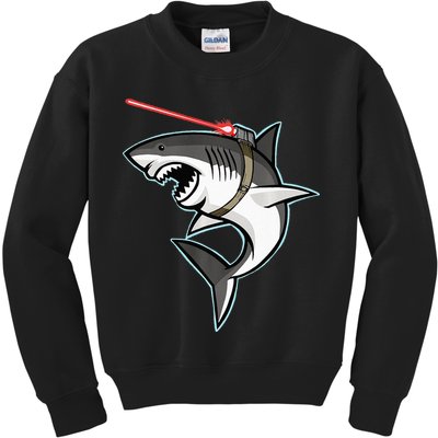 Shark with Laser Beam Premium Kids Sweatshirt