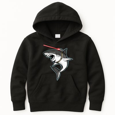 Shark with Laser Beam Premium Kids Hoodie