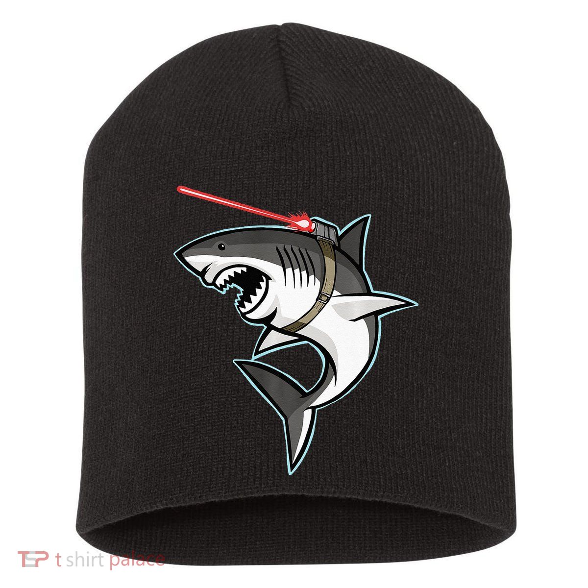 Shark with Laser Beam Premium Short Acrylic Beanie