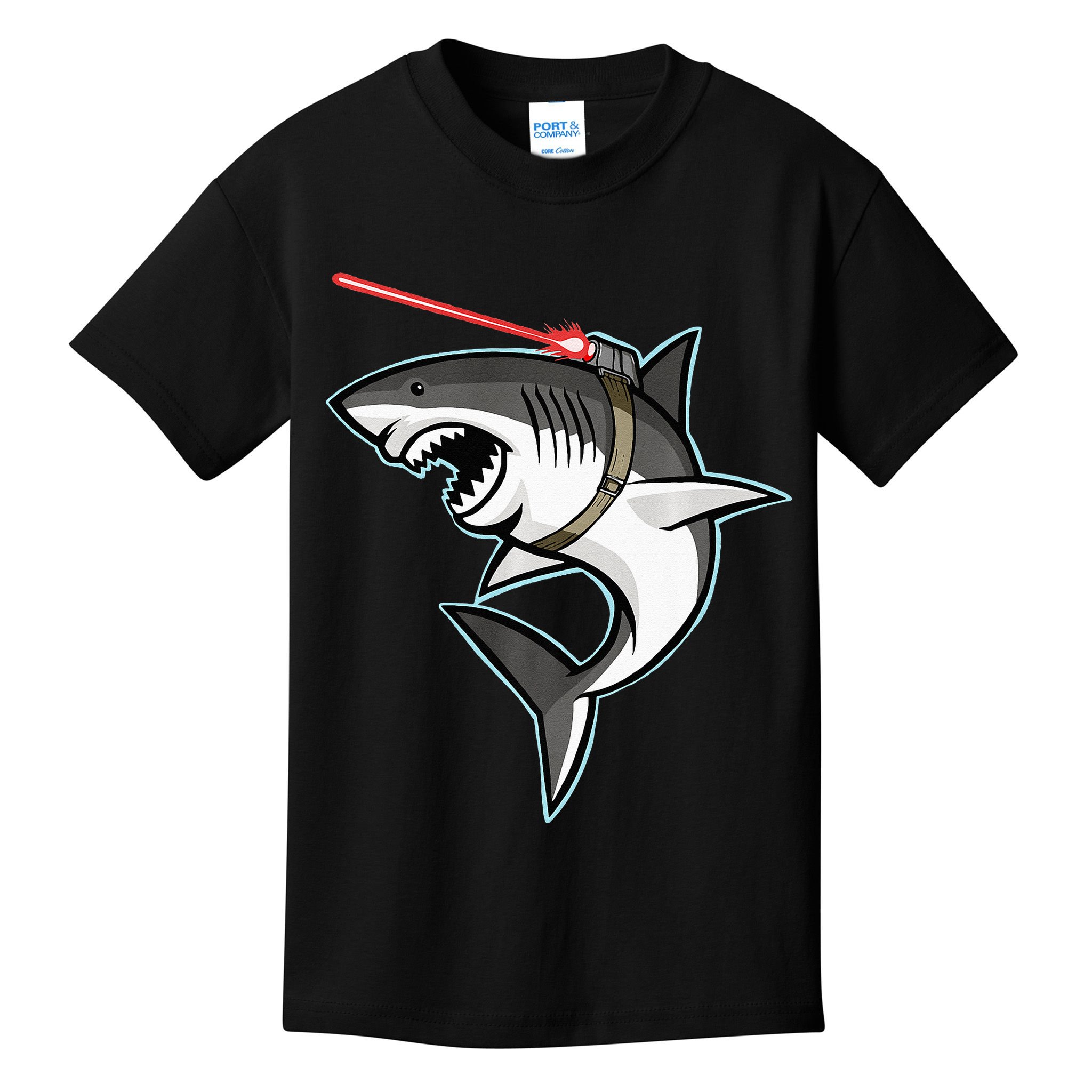 Shark with Laser Beam Premium Kids T-Shirt