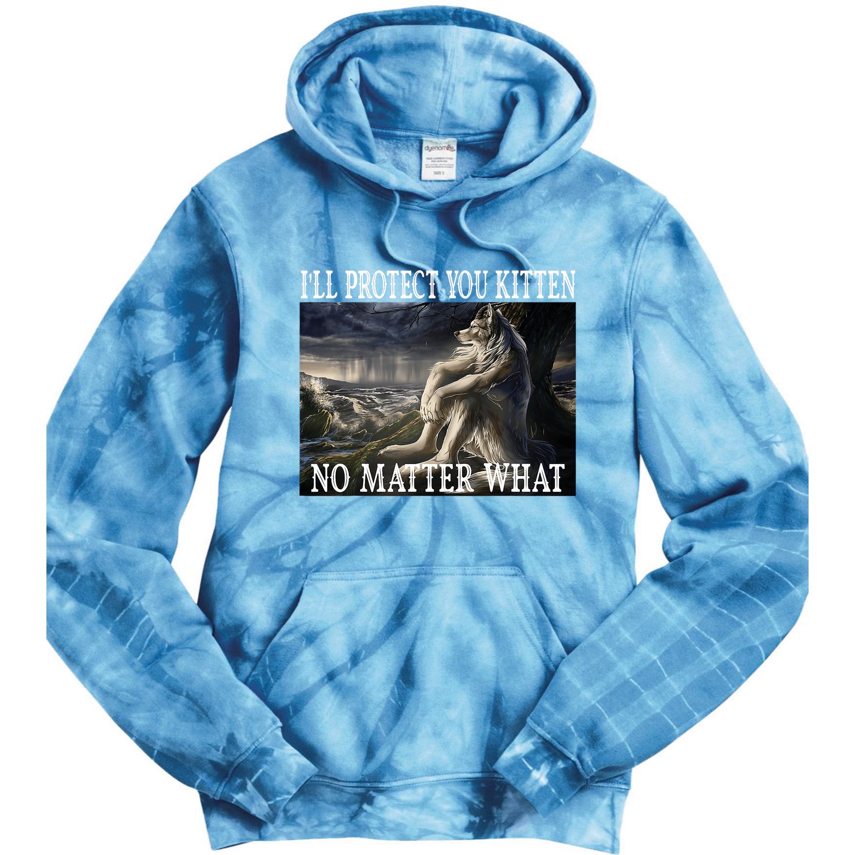Sitting Wolf Literally Me Werewolf Ripping Meme Alpha Wolf Tie Dye Hoodie