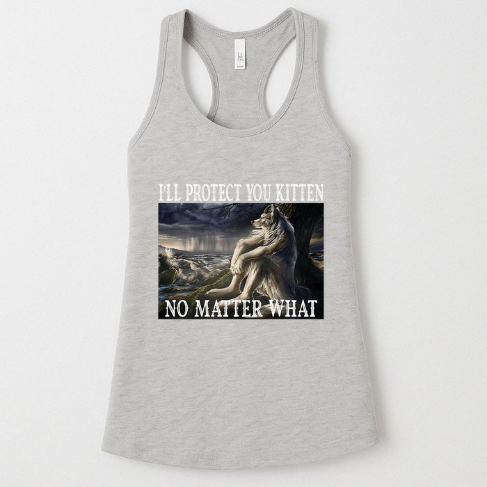 Sitting Wolf Literally Me Werewolf Ripping Meme Alpha Wolf Womens Tank Top