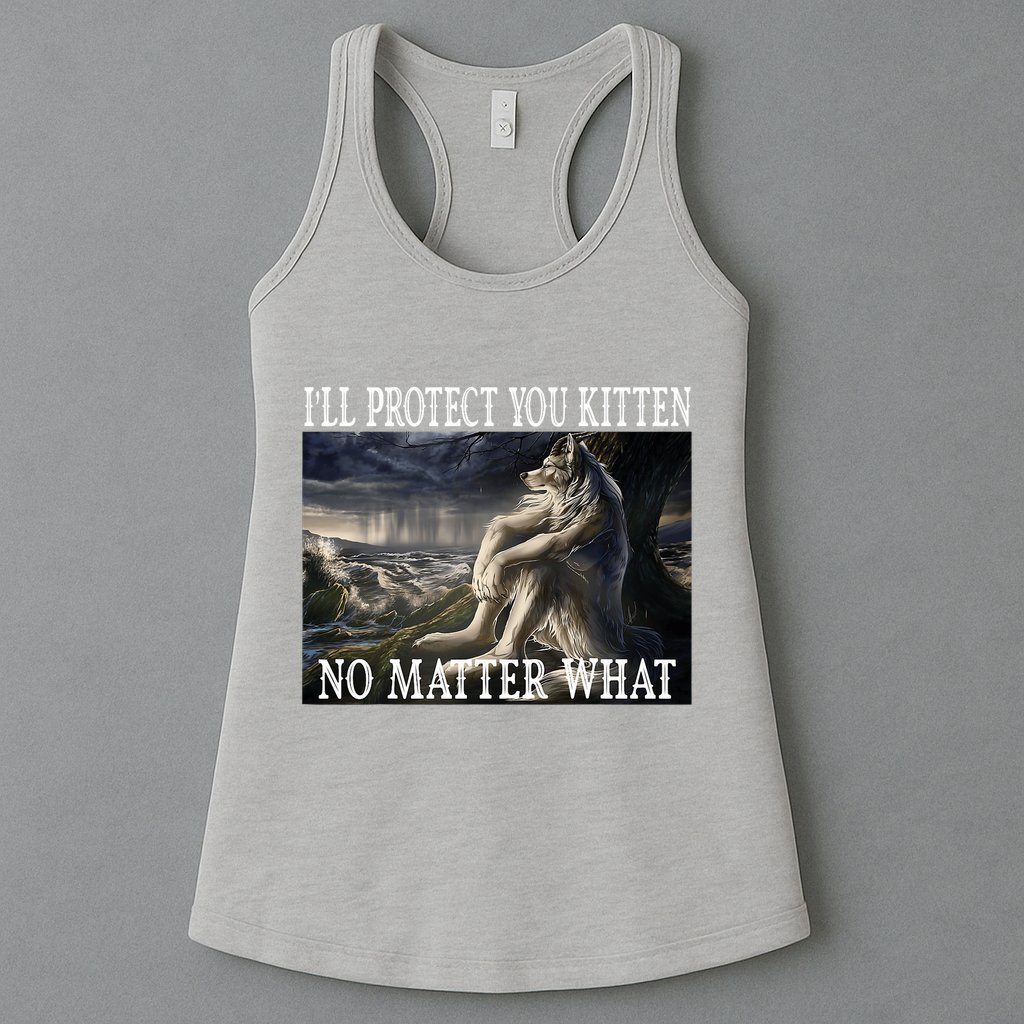 Sitting Wolf Literally Me Werewolf Ripping Meme Alpha Wolf Womens Tank Top