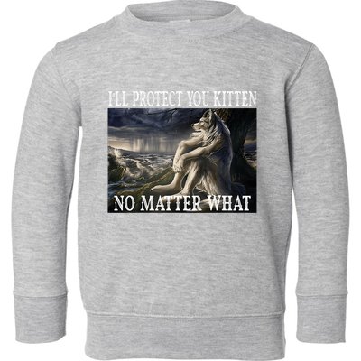 Sitting Wolf Literally Me Werewolf Ripping Meme Alpha Wolf Toddler Sweatshirt