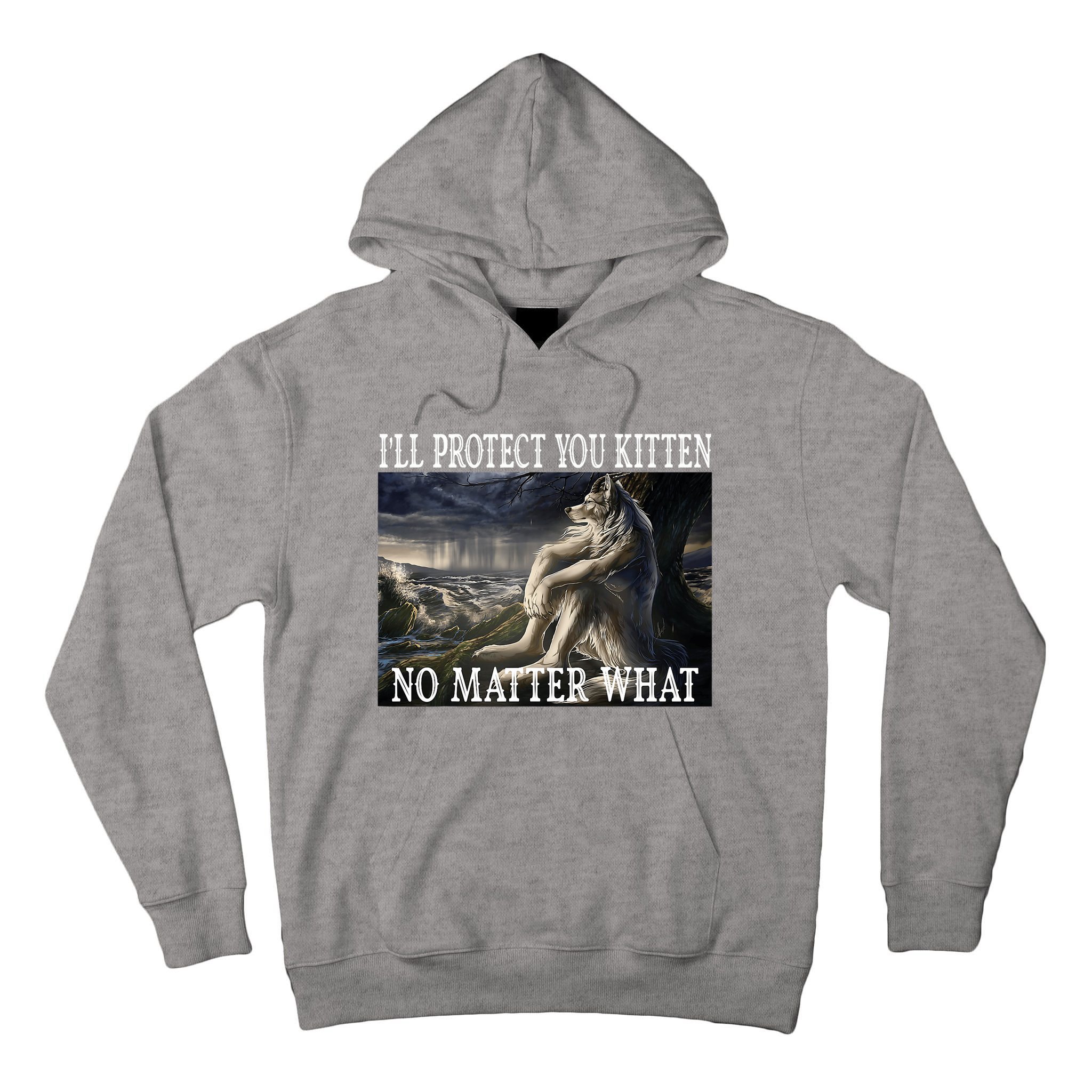 Sitting Wolf Literally Me Werewolf Ripping Meme Alpha Wolf Tall Hoodie
