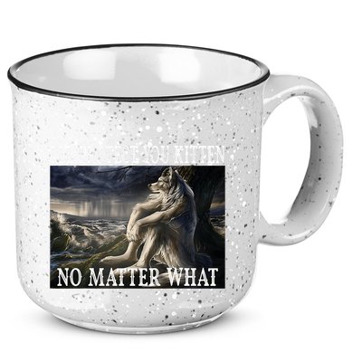 Sitting Wolf Literally Me Werewolf Ripping Meme Alpha Wolf 15oz Campfire Ceramic Mug