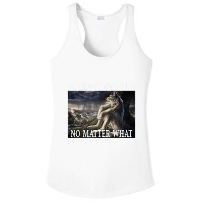 Sitting Wolf Literally Me Werewolf Ripping Meme Alpha Wolf Ladies PosiCharge Competitor Racerback Tank