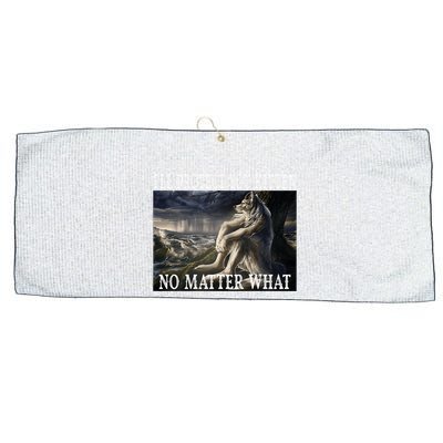 Sitting Wolf Literally Me Werewolf Ripping Meme Alpha Wolf Large Microfiber Waffle Golf Towel