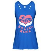 Social Worker Love Social Work Lcsw Heart Gift Funny Gift Ladies Essential Flowy Tank