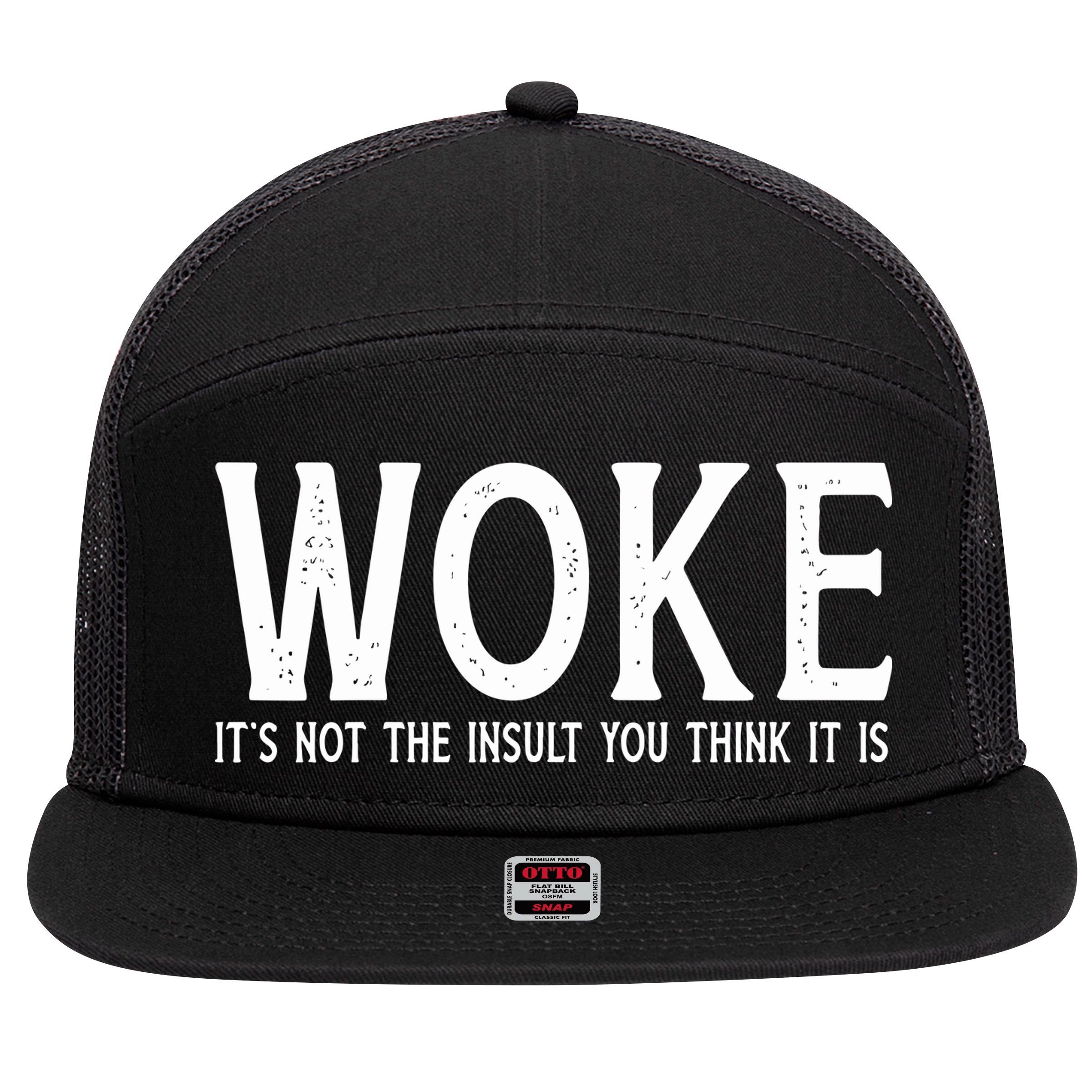 Stay Woke Liberal 7 Panel Mesh Trucker Snapback Hat