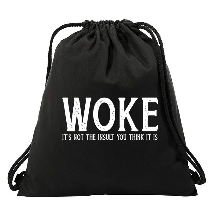 Stay Woke Liberal Drawstring Bag