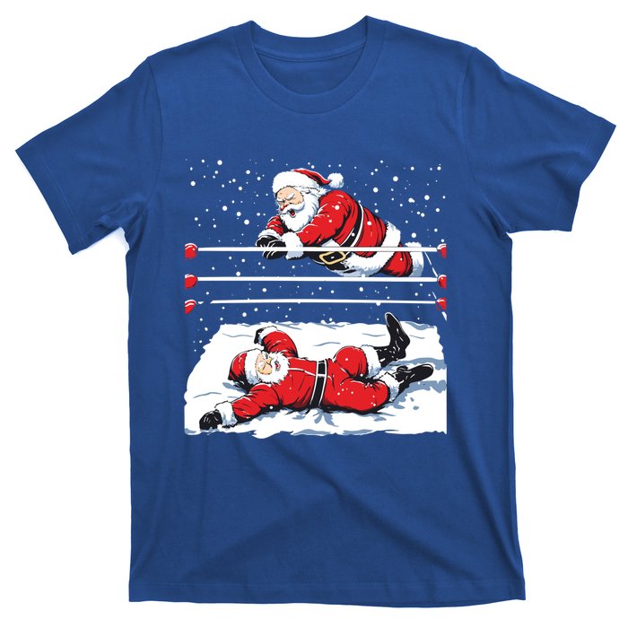 Santa Wrestling Lover Wrestler Christmas Xmas Pajama Gift T-Shirt