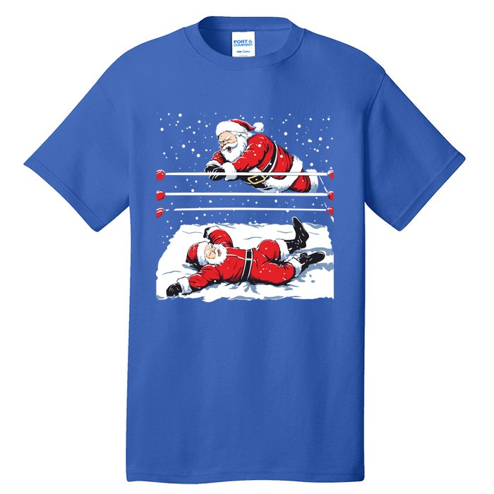 Santa Wrestling Lover Wrestler Christmas Xmas Pajama Gift Tall T-Shirt