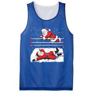 Santa Wrestling Lover Wrestler Christmas Xmas Pajama Gift Mesh Reversible Basketball Jersey Tank