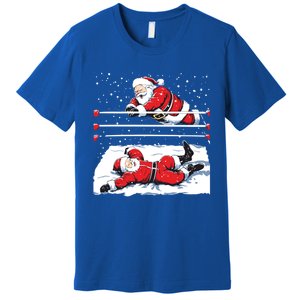 Santa Wrestling Lover Wrestler Christmas Xmas Pajama Gift Premium T-Shirt