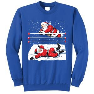 Santa Wrestling Lover Wrestler Christmas Xmas Pajama Gift Tall Sweatshirt