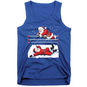 Santa Wrestling Lover Wrestler Christmas Xmas Pajama Gift Tank Top