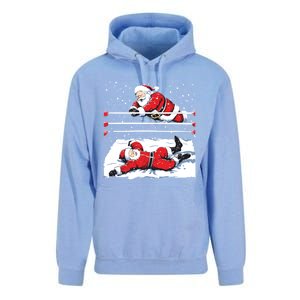 Santa Wrestling Lover Wrestler Christmas Xmas Pajama Gift Unisex Surf Hoodie