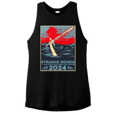 Strange Women Lying In Ponds Distributing Swords Ladies PosiCharge Tri-Blend Wicking Tank