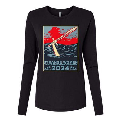 Strange Women Lying In Ponds Distributing Swords Womens Cotton Relaxed Long Sleeve T-Shirt